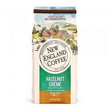 New England Coffee Hazelnut Creme Decaf Ground 10oz